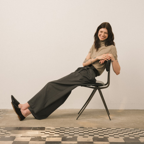 Andree Flats, black alligator pattern | Balagan Studio