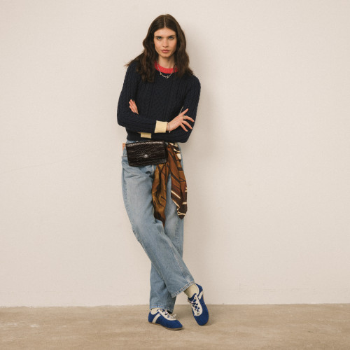Gent Sneakers, cornflower velvet | Balagan Studio