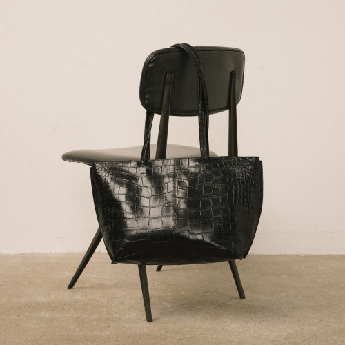 Esek Bag XL, black croco | Balagan Studio