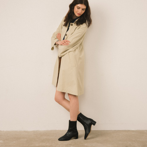 Stav Boots, black croco | Balagan Studio
