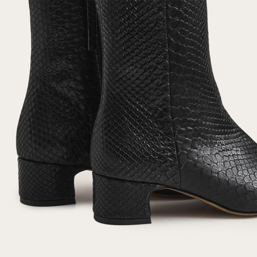 Stav Boots, black croco | Balagan Studio