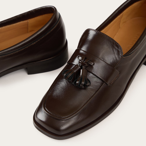 Marcella Loafers, glossy brown | Balagan Studio