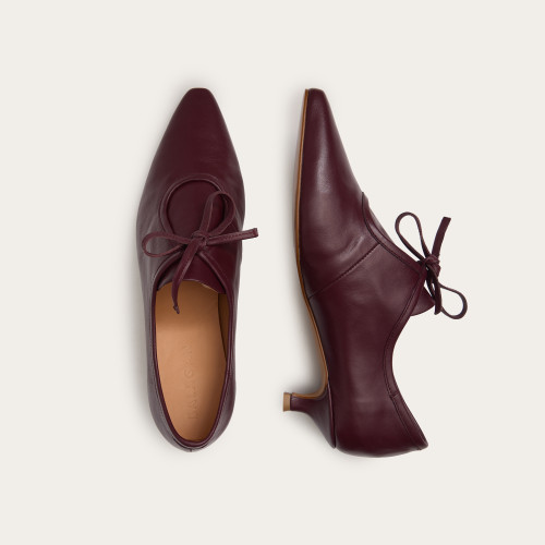 Carole Heels, burgundy | Balagan Studio