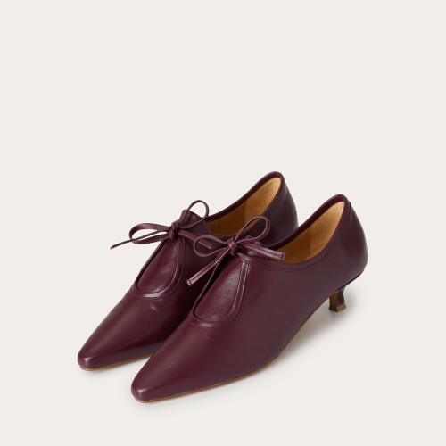 Carole Heels, burgundy | Balagan Studio