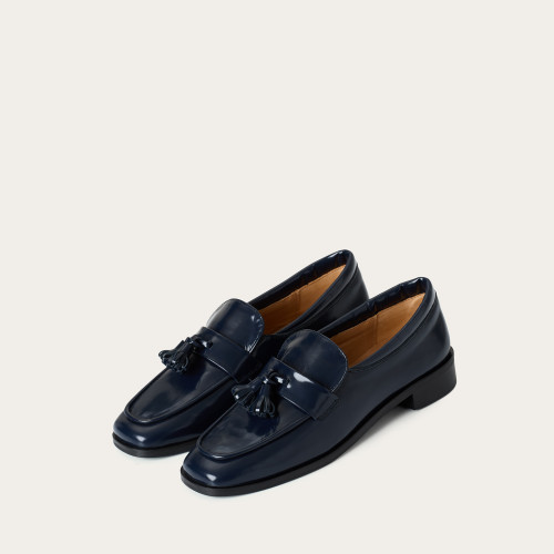 Marcella Loafers, navy gloss | Balagan Studio