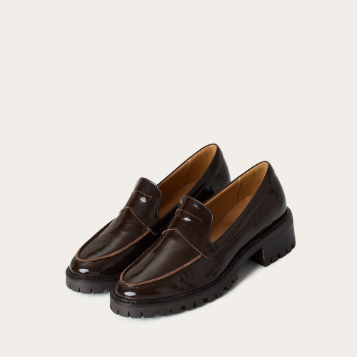 Zuzu Loafers, glossy brown | Balagan Studio