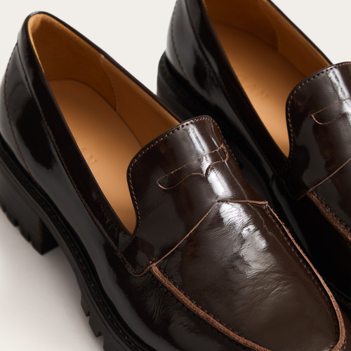 Zuzu Loafers, glossy brown | Balagan Studio