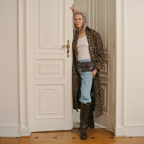 Sejan High Boots, brown alligator pattern | Balagan Studio