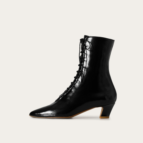 Florence Boots, glossy black