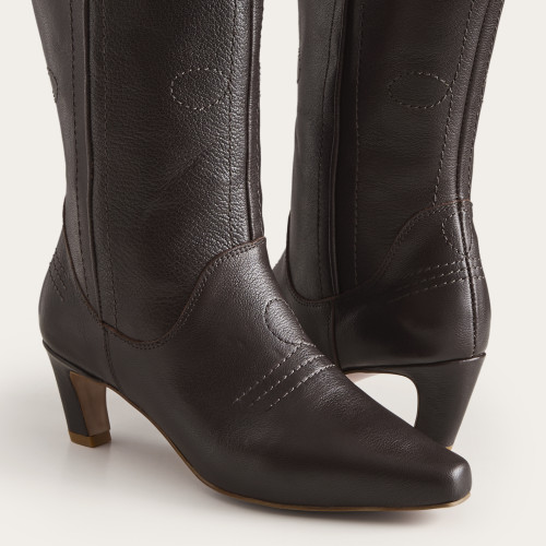 Bonnie High Boots, deep brown| Balagan Studio