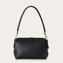 Rofe Bag L, black ostrich pattern