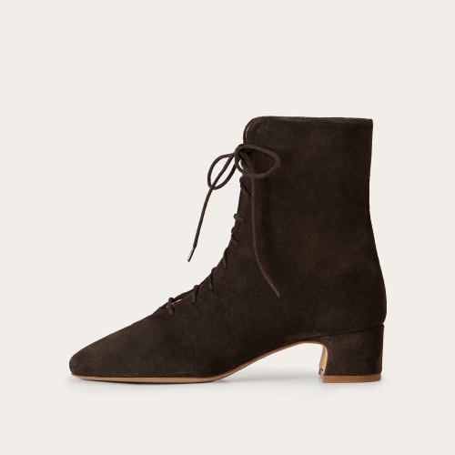 Victoria Boots, dark chocolate velvet | Balagan Studio
