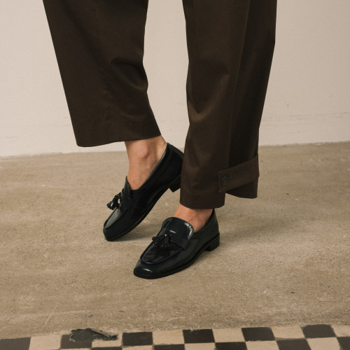 Marcella Loafers, navy gloss | Balagan Studio