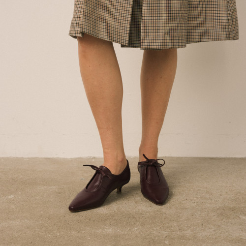 Carole Heels, burgundy | Balagan Studio