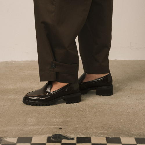 Zuzu Loafers, glossy brown | Balagan Studio