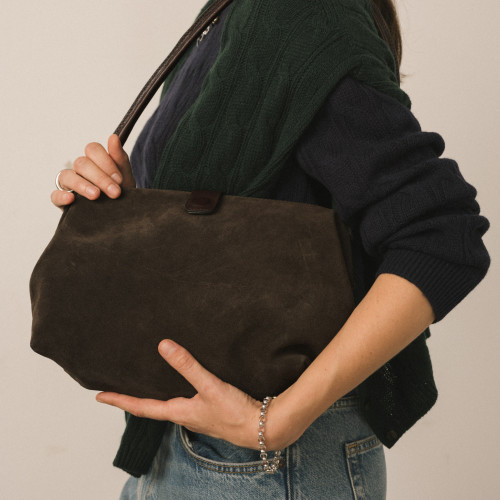 Rofe Bag L. brown velvet