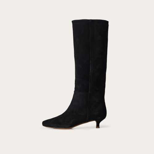 Stockholm High Boots, black velvet I  Balagan Studio