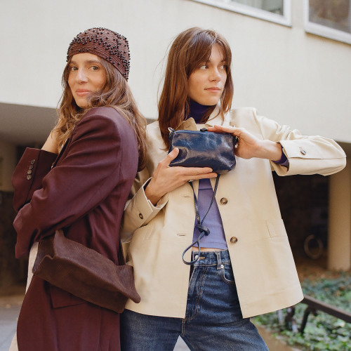 Monique Bag M, brown corduroy velvet | Balagan Studio