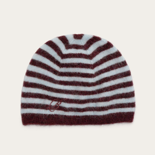 Limba Beanie, burgundy&blue stripes | Balagan Studio