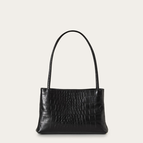 Eva Bag M, black croco | Balagan Studio