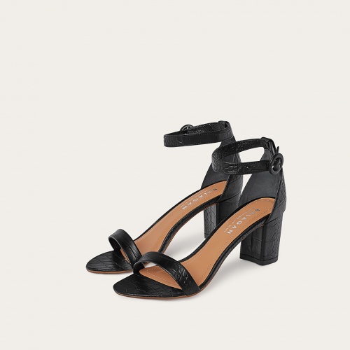 Ulam Sandals, black croco | Balagan Studio