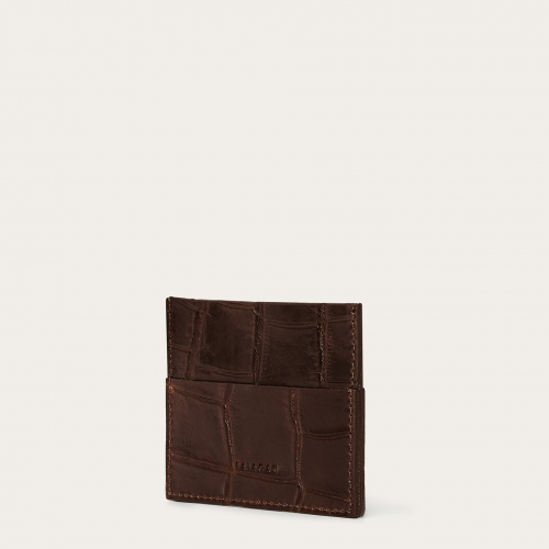 Card Holder, brown croce | Balagan Studio