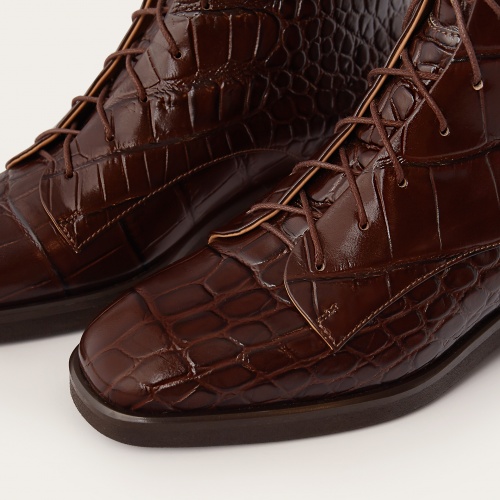 Tzava Boots, brown croco | Balagan Studio