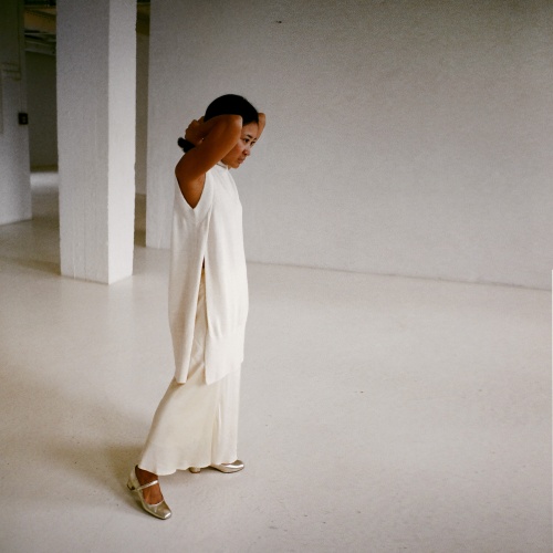 Dora czółenka na niskim obcasie, złoty | Balagan Studio