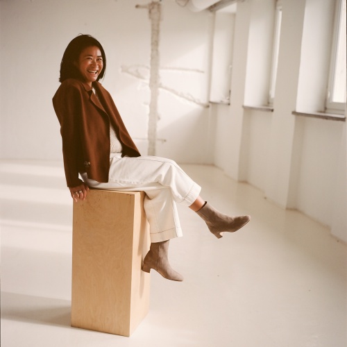 Stav botki, szary welur | Balagan Studio