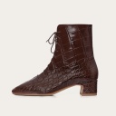 Victoria Boots, brown croco OUTLET
