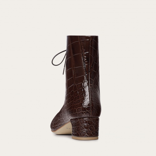 Victoria Boots, brown croco OUTLET | Balagan Studio