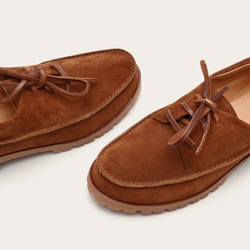 Tefer półbuty, rudy welur | Balagan Studio