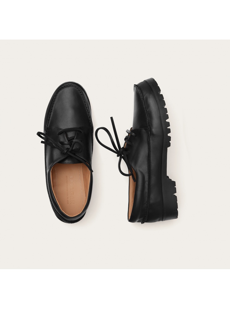 Tefer półbuty, czarny rustykalny | Balagan Studio