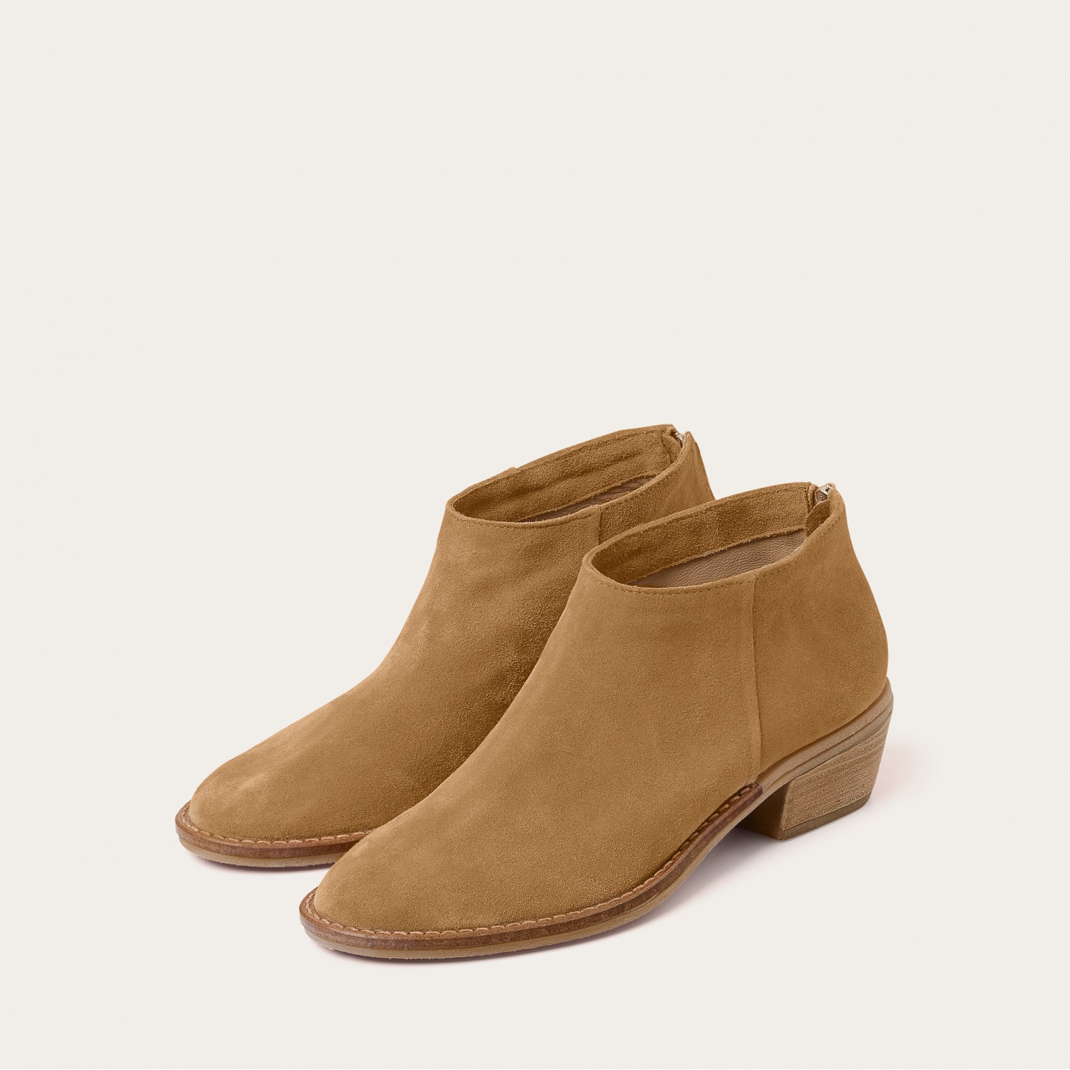  Lea Boots, sand velvet-0 