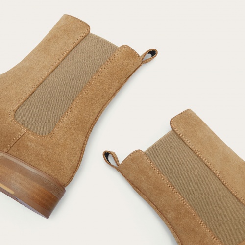 Arava Chelsea Boots, sand velvet | Balagan Studio