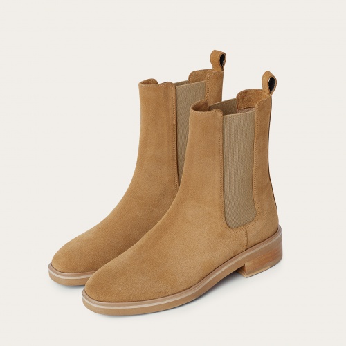 Arava Chelsea Boots, sand velvet | Balagan Studio