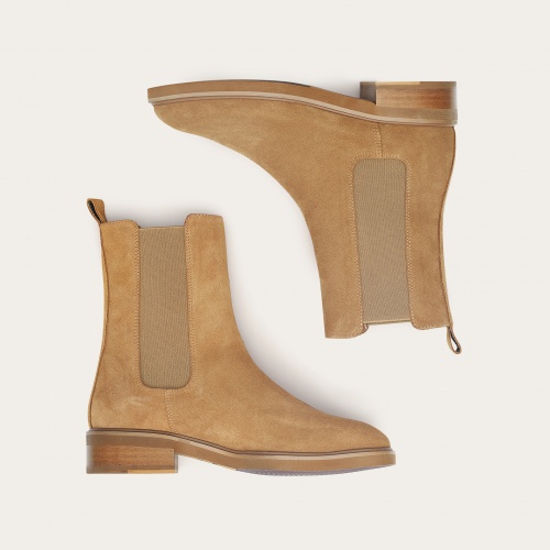 Arava Chelsea Boots, sand velvet | Balagan Studio