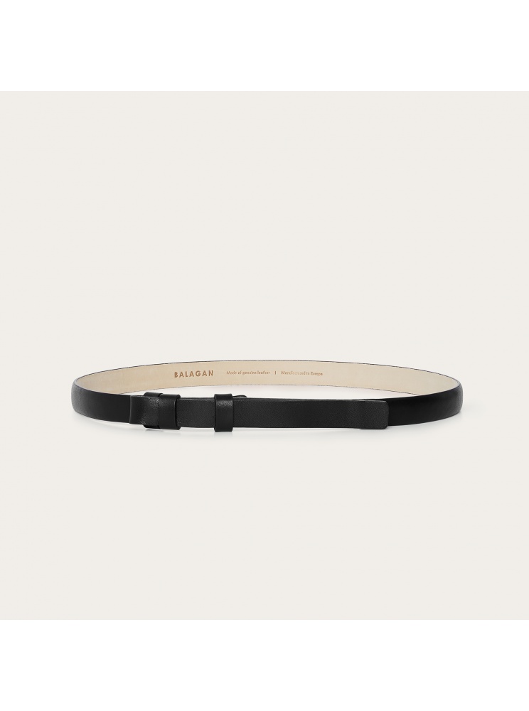 Thin belt without a buckle, black