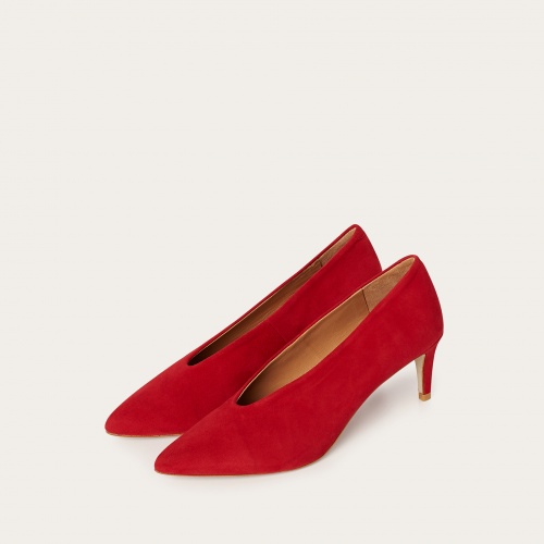 Schpitz Heels, red suede | Balagan Studio