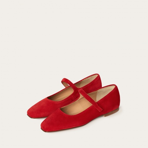 Pass baleriny, czerwony zamsz OUTLET | Balagan Studio