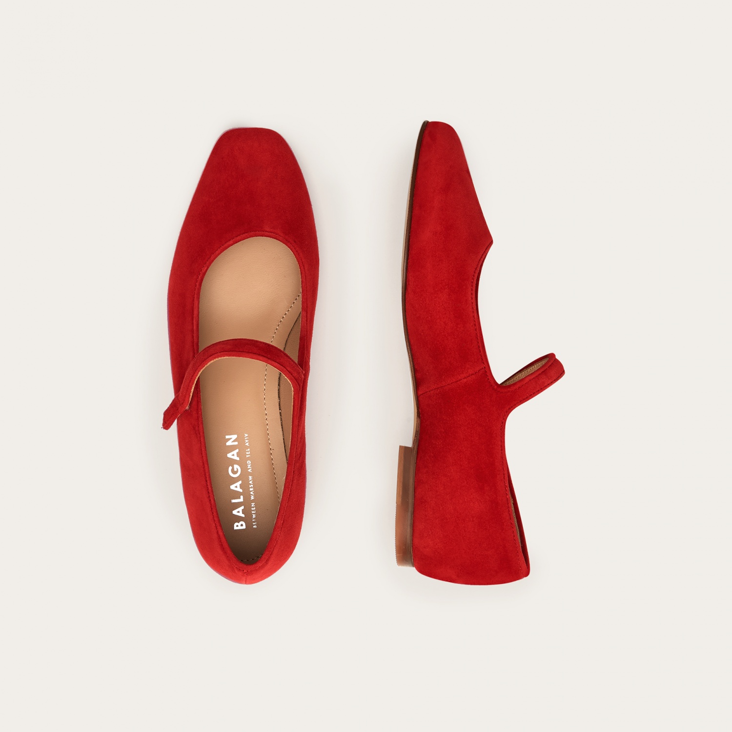  Pass Ballerina, red suede OUTLET-2 