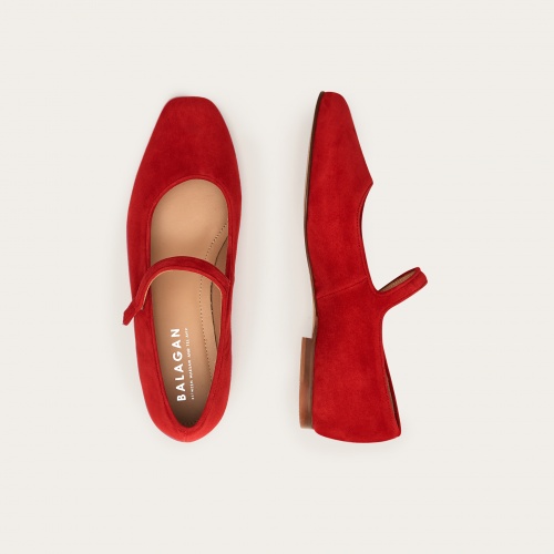 Pass Ballerina, red suede OUTLET | Balagan Studio