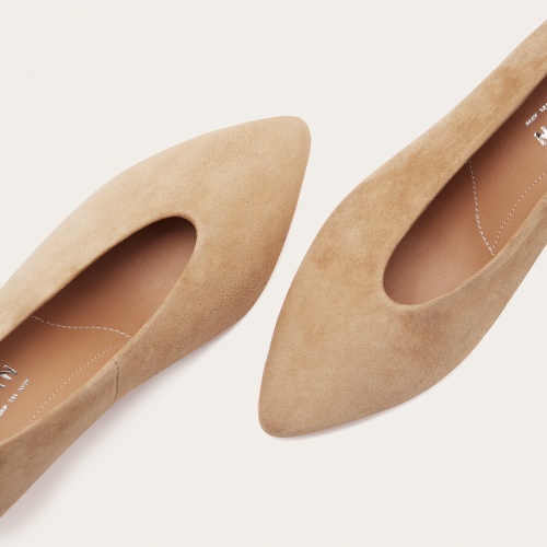 Schpitz czółenka, waniliowy zamsz | Balagan Studio