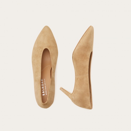 Schpitz czółenka, waniliowy zamsz | Balagan Studio