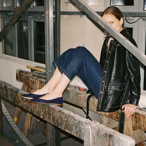 Mishor Ballerina, navy suede OUTLET | Balagan Studio