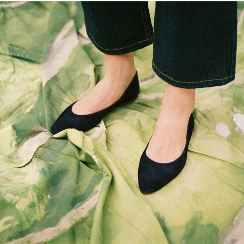 Mishor Ballerina, navy suede OUTLET | Balagan Studio