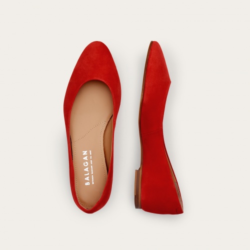 Mishor Ballerina, red suede OUTLET | Balagan Studio