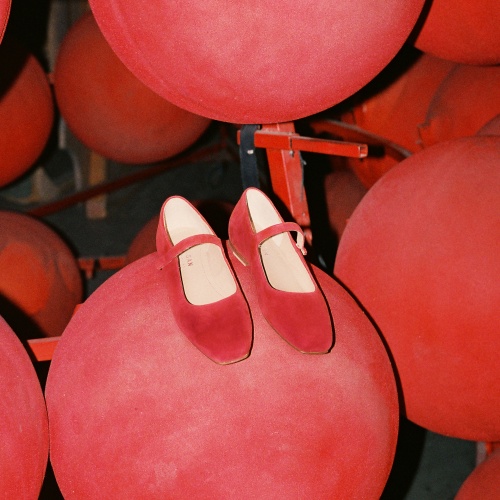 Pass Ballerina, red suede OUTLET | Balagan Studio
