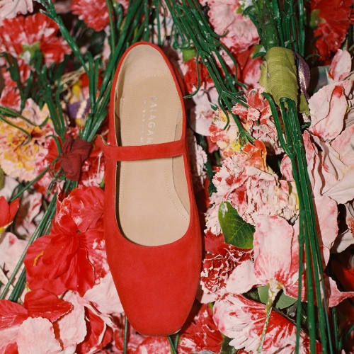 Pass Ballerina, red suede OUTLET | Balagan Studio