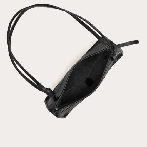 Suzanne Bag S, black croco | Balagan Studio